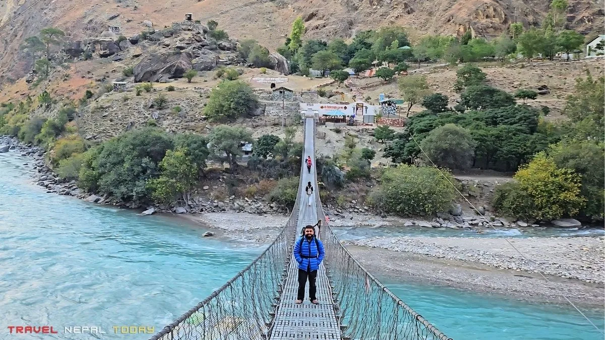 bhim bridge in phoksundo trek