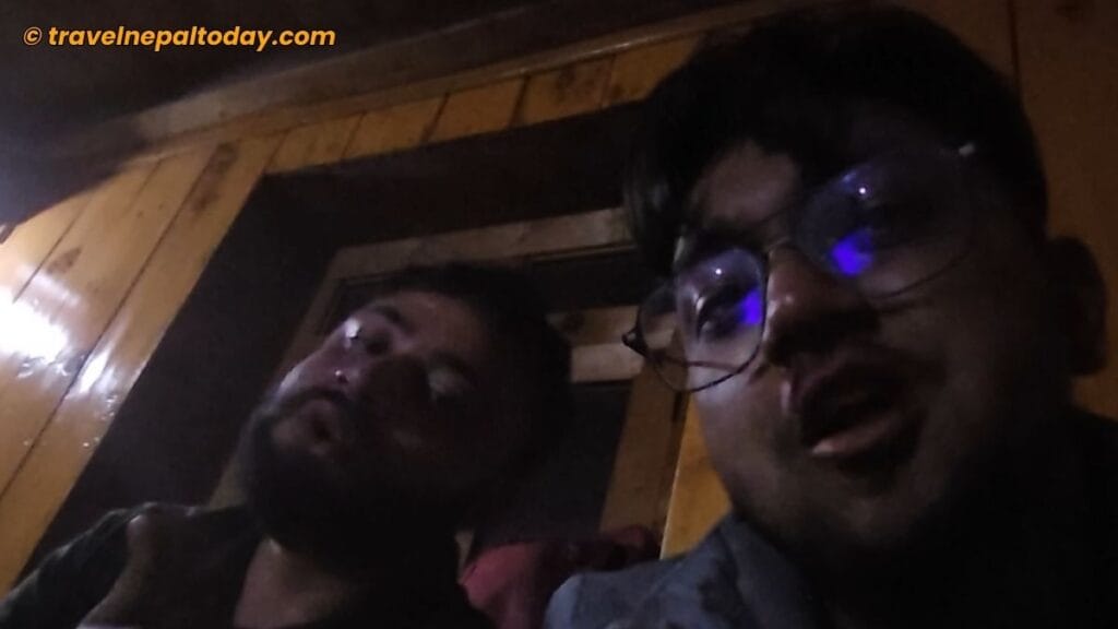 friends enjoying yak sukuti in dolpa