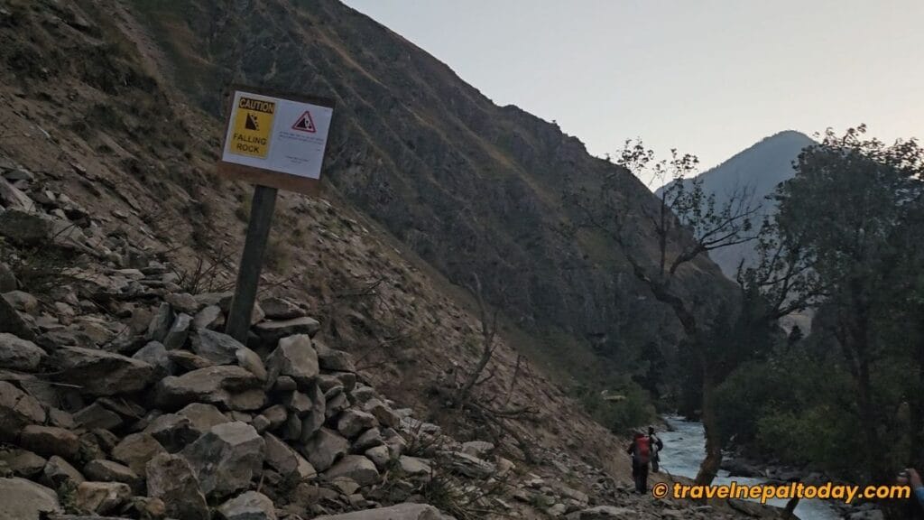 landslide area phoksundo