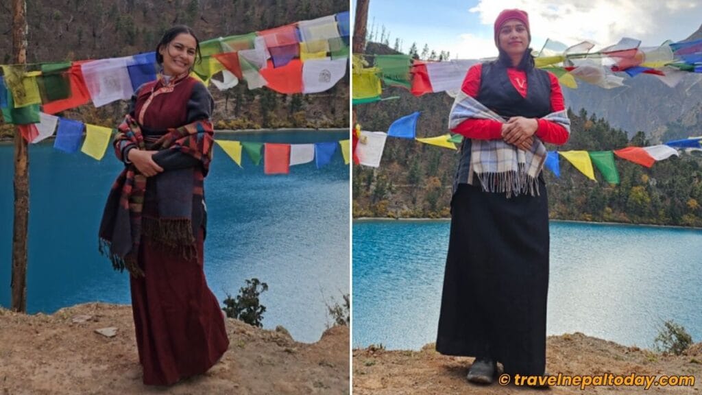 dolpa attire in phoksundo for ladies
