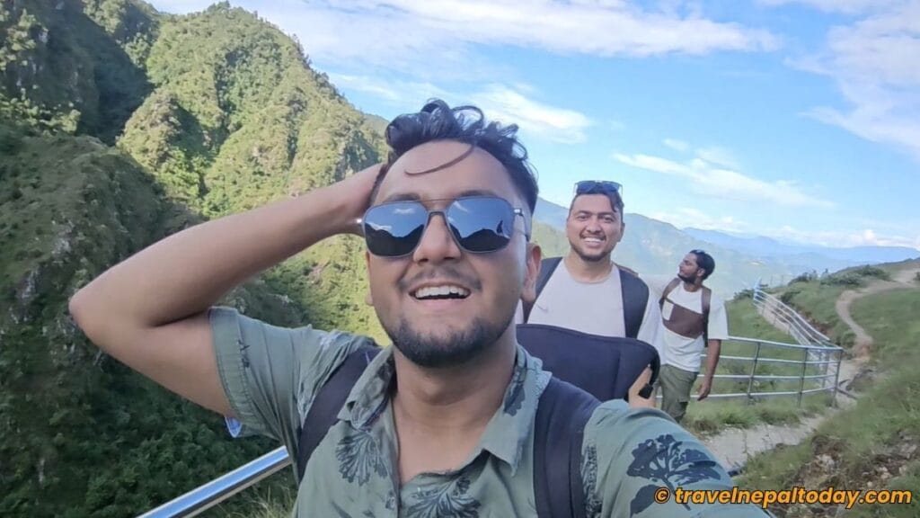 hiking to reach tindhare waterfall