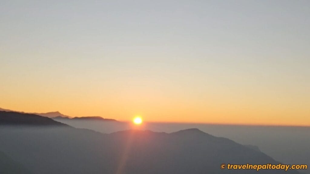 sunrise from rest camp mardi trek