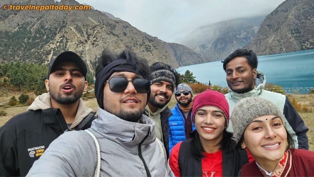 team bond in phoksundo lake