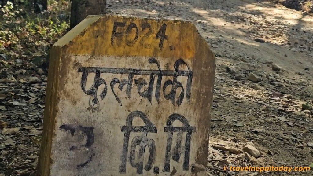 phulchowki kilometer stone
