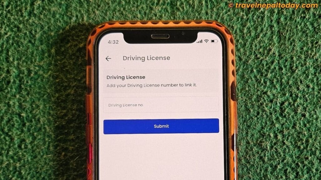 linking driving license to nagarik account