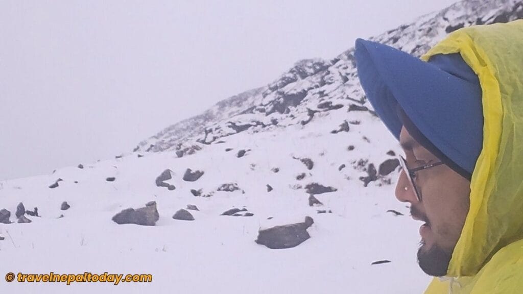 raincoat panch pokhari snow