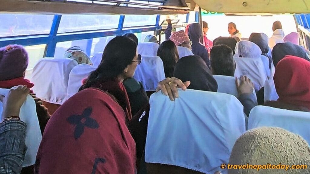 yoga premi pariwar nepal bus ride to chandeshwori