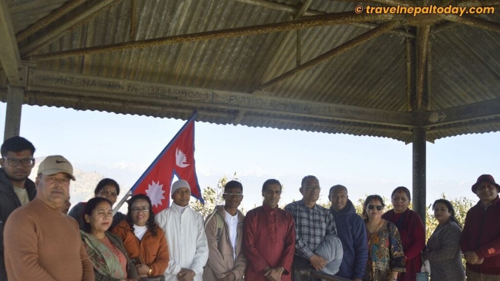yoga premi pariwar nepal team in gosaithan view tower