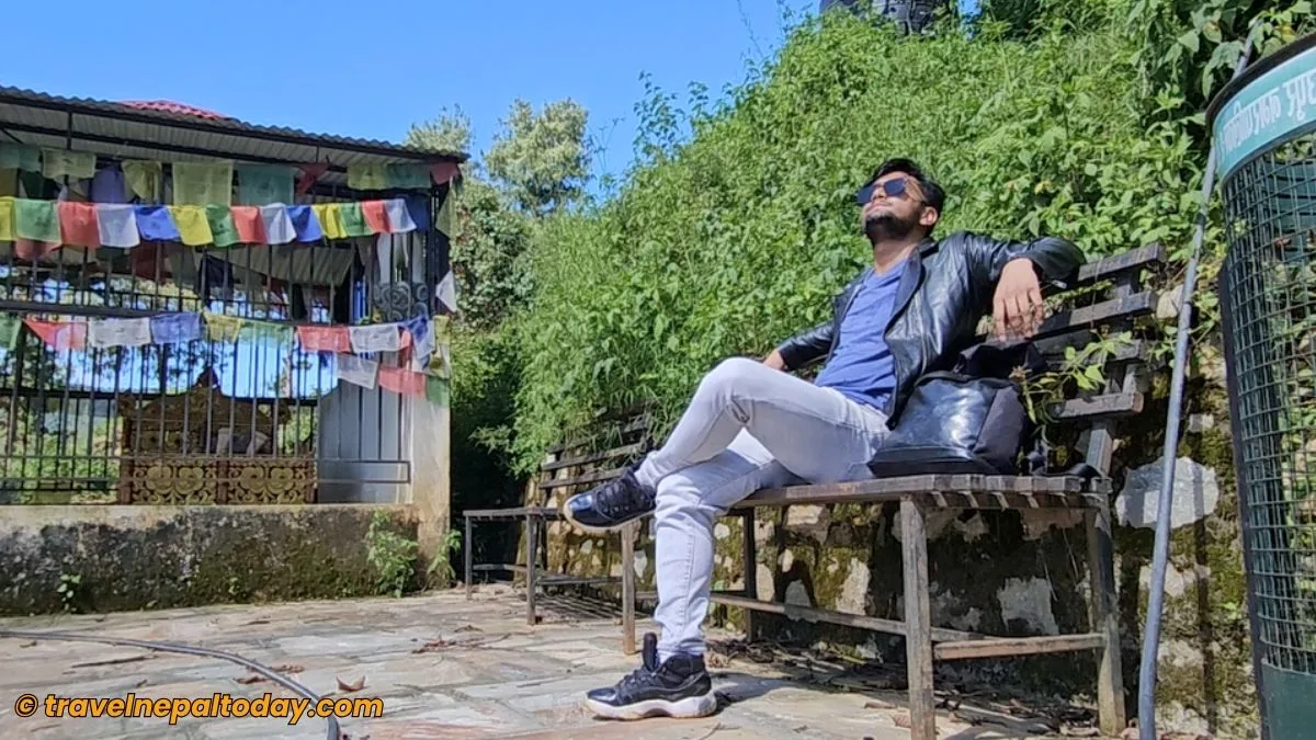 benches in buddha peace park nagarkot
