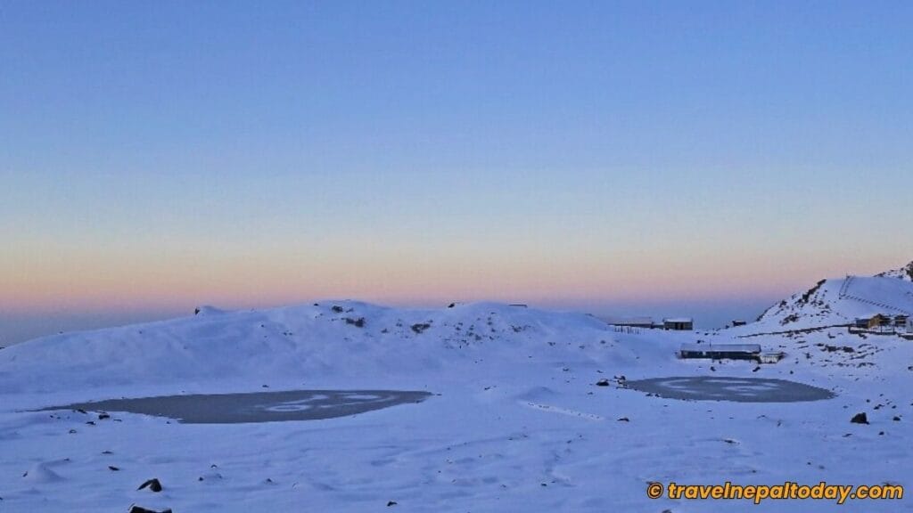 bhairav kunda and saraswoti kunda in panch pokhari morning view