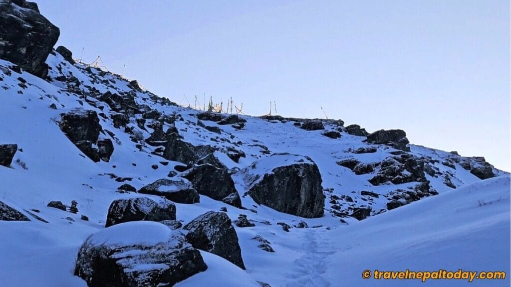 prayer flags in panch pokhari view point