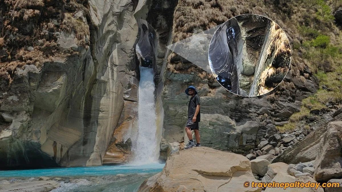face in phutphute waterfall