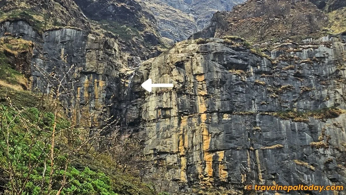 red waterfall in north abc trail