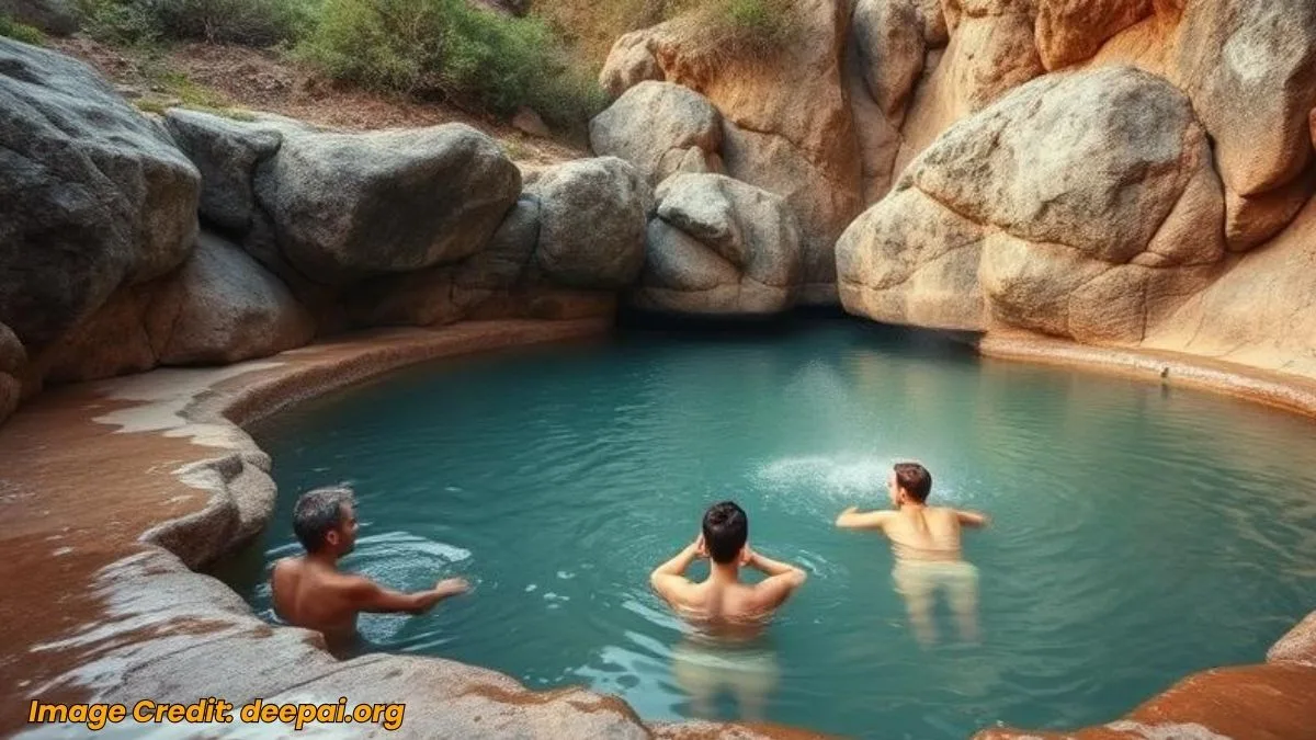 hot springs ai generated image