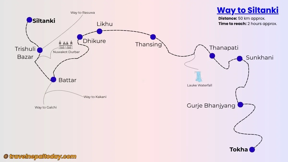 how to reach siltanki from kathmandu