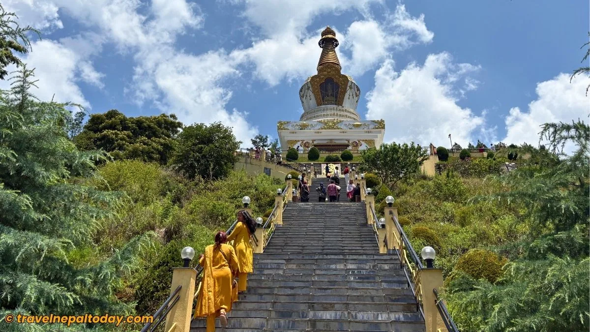 stairs to jamchen vijaya stupa