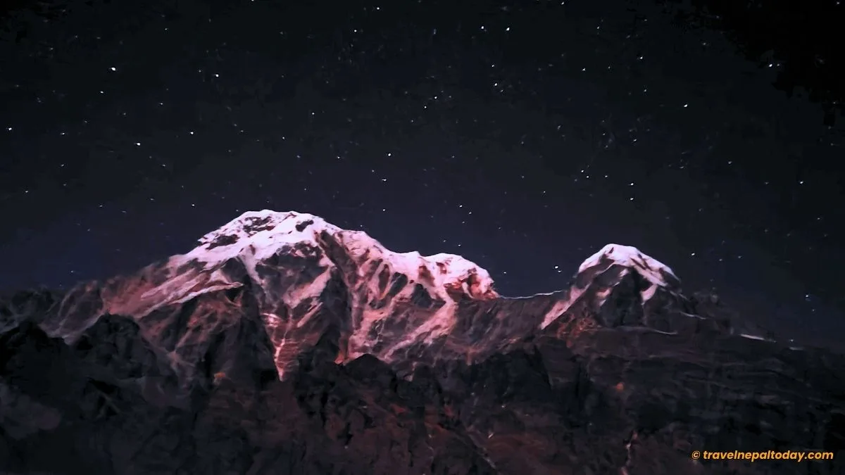 annapurna south night picture from mardi high camp