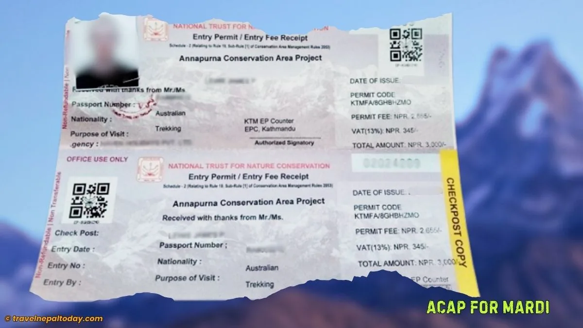 acap for mardi himal trek