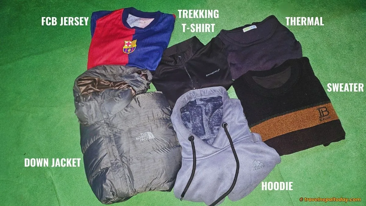 upper body clothes in mardi trek