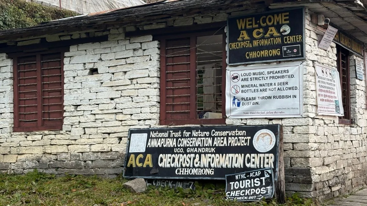 acap checkpost in chhomrong