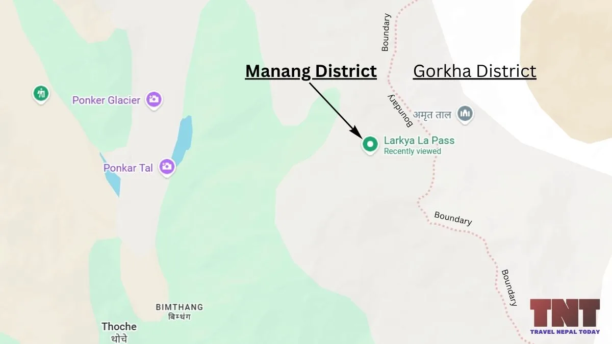 larke pass is in manang district map verification