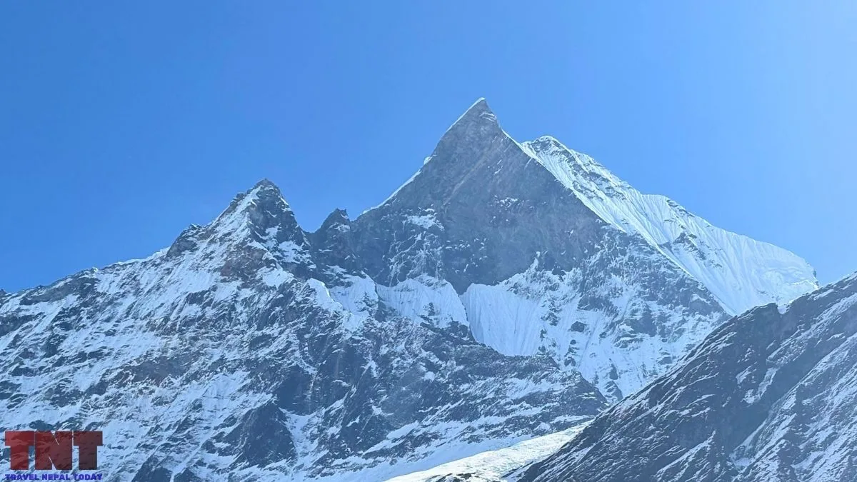 machhapuchhre north face view from base camp