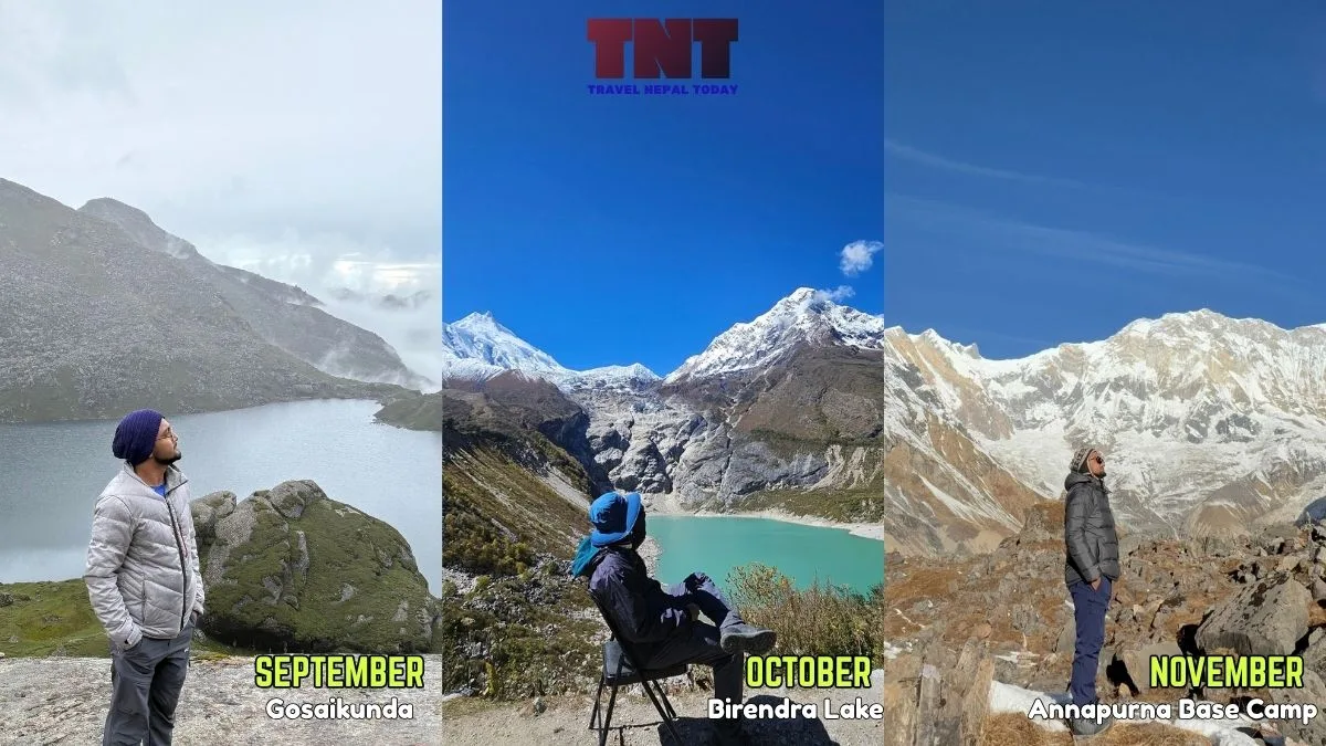 september vs october vs november trekking in nepal